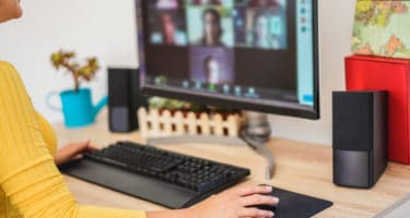 Young Woman Having a Virtual Meeting with Employers