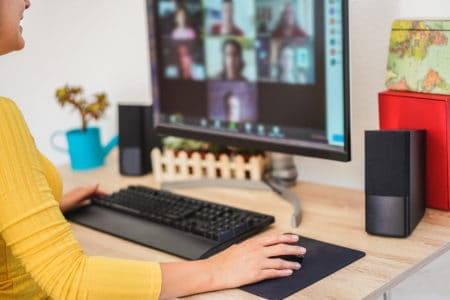 Young Woman Having a Virtual Meeting with Employers