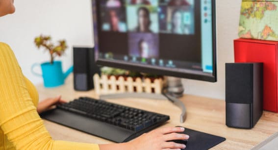 Young Woman Having a Virtual Meeting with Employers