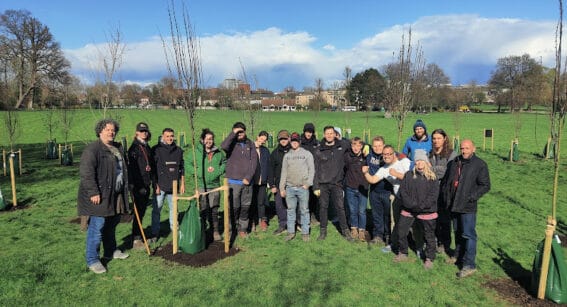 Capel Manor College students at Enfield Living Memorial