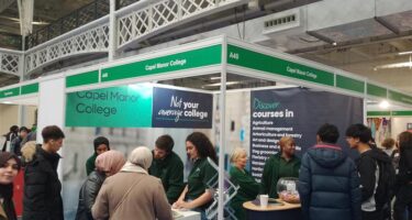 Students visit Capel Manor College exhibitors stand at What Next? careers fair 2024