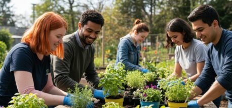 Adult horticulture students
