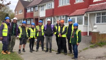 DIY SOS crew and Capel Manor College volunteers
