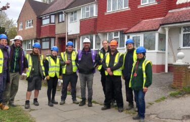 DIY SOS crew and Capel Manor College volunteers