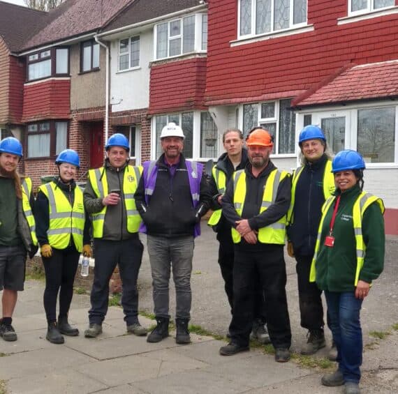 DIY SOS crew and Capel Manor College volunteers