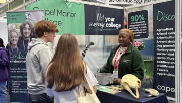 Staff greet students at What Next? Live