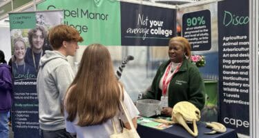 Staff greet students at What Next? Live