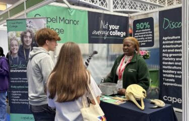 Staff greet students at What Next? Live