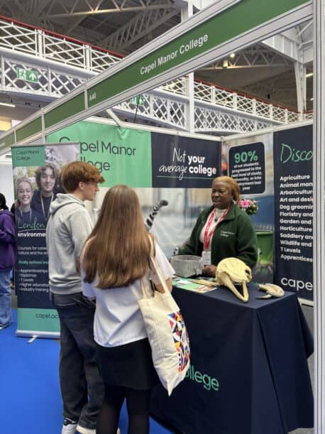 Staff greet students at What Next? Live