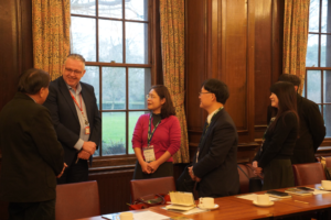 Delegates with Principal Peter Brammall