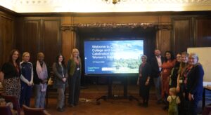 Staff and guest speakers at International Women't Day event