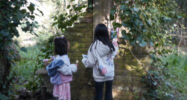 Children enjoyed spotting each other’s designs along the trail.