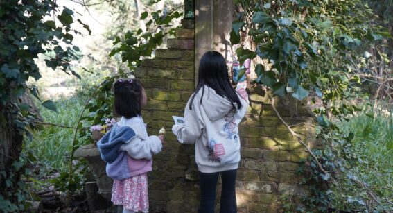 Children enjoyed spotting each other’s designs along the trail.