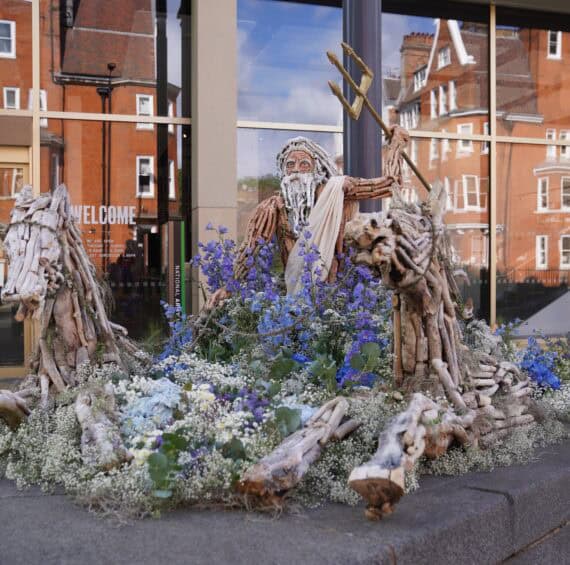 Chelsea in Bloom Poseidon and his Horses installation