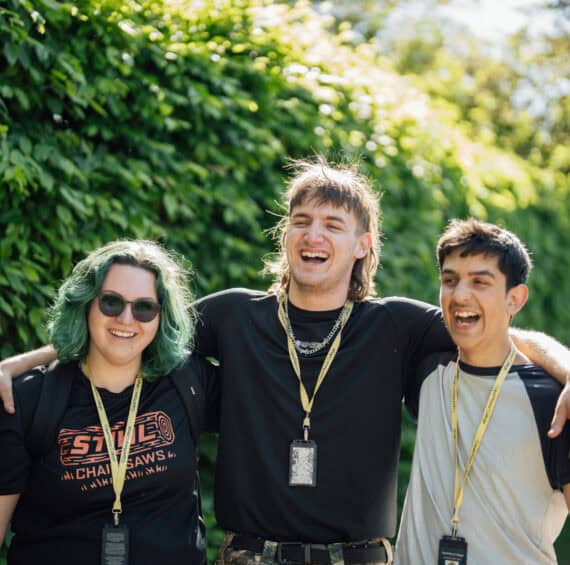 Group of students at Enfield Campus