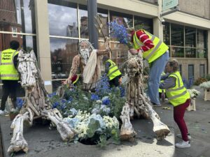 Chelsea in Bloom build of installation