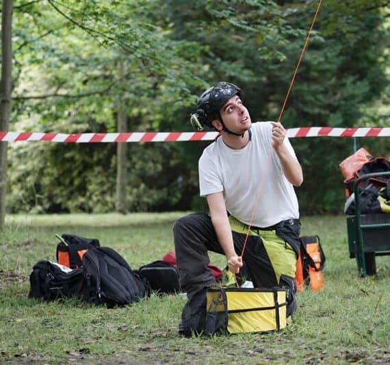 Man completing a professional short course