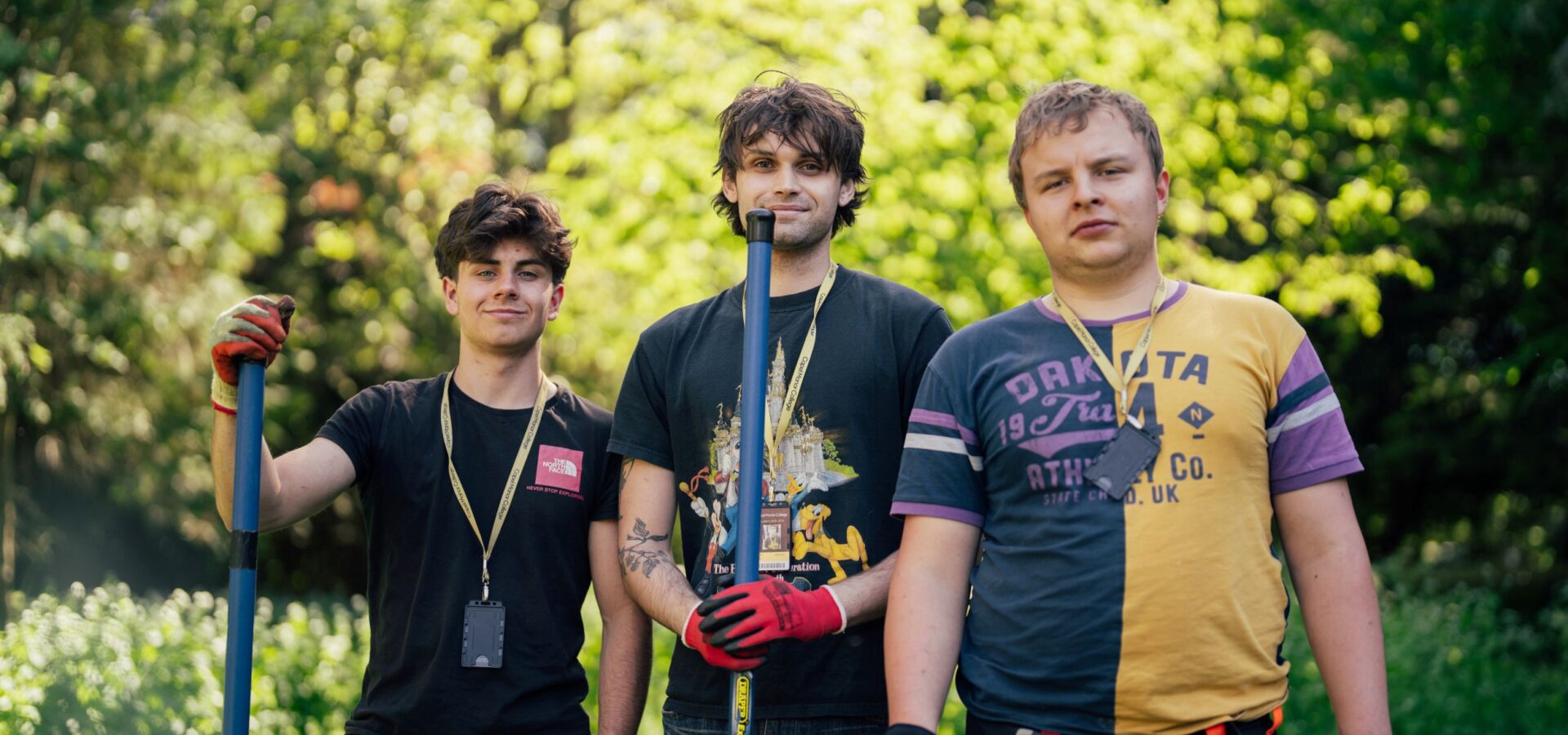 Arboriculture students at Capel Manor College ready to plant trees