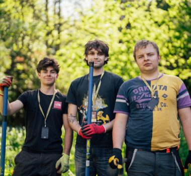 Arboriculture students at Capel Manor College ready to plant trees