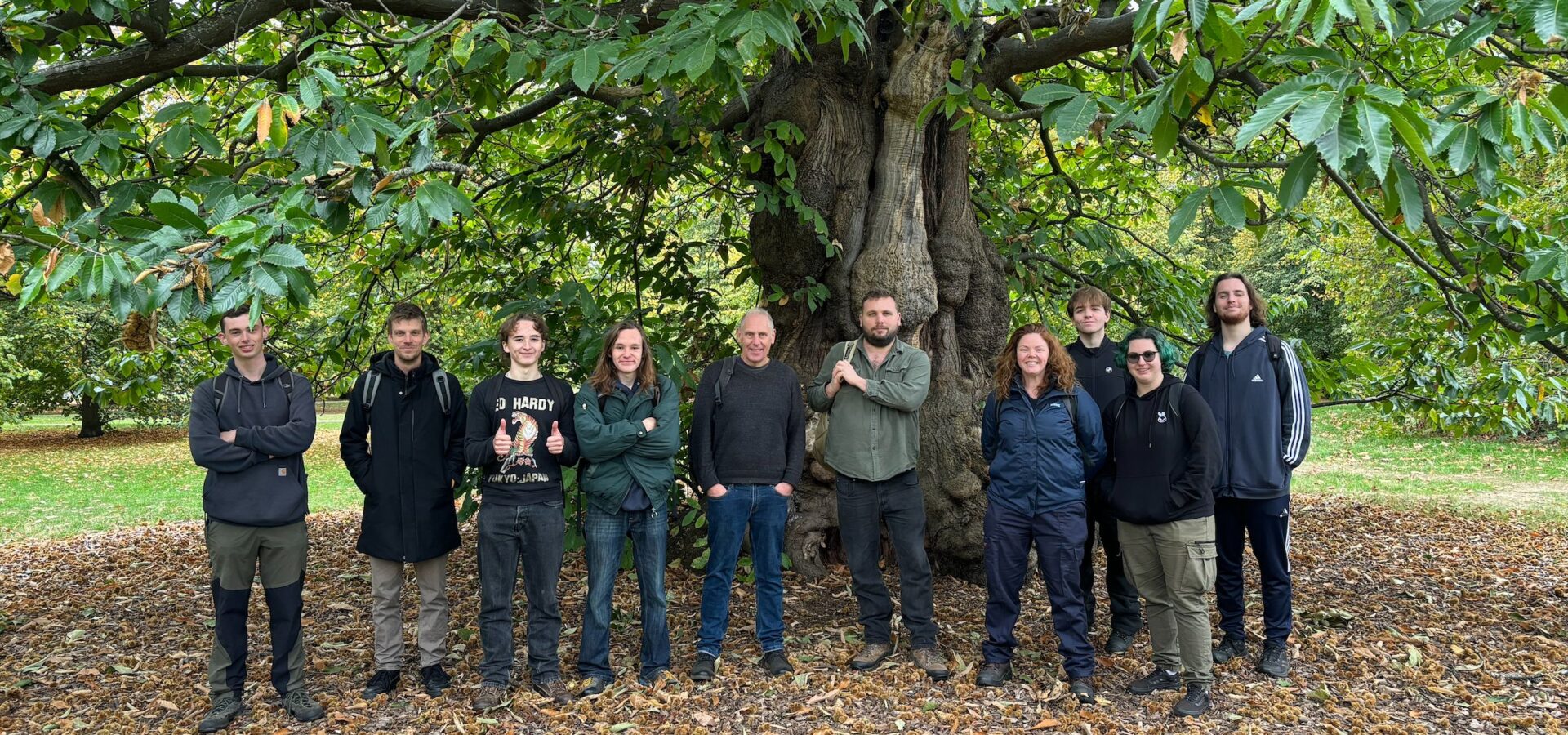 Arboriculture students from Capel Manor College at Kensington Gardens.