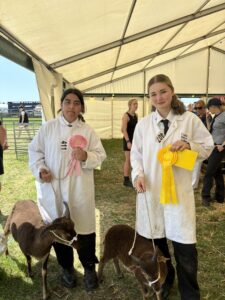 Capel Manor College agriculture students with rosettes at Herts County Show
