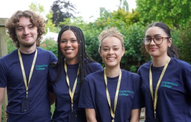 A group of students at Capel Manor College in London, posing for a photo.